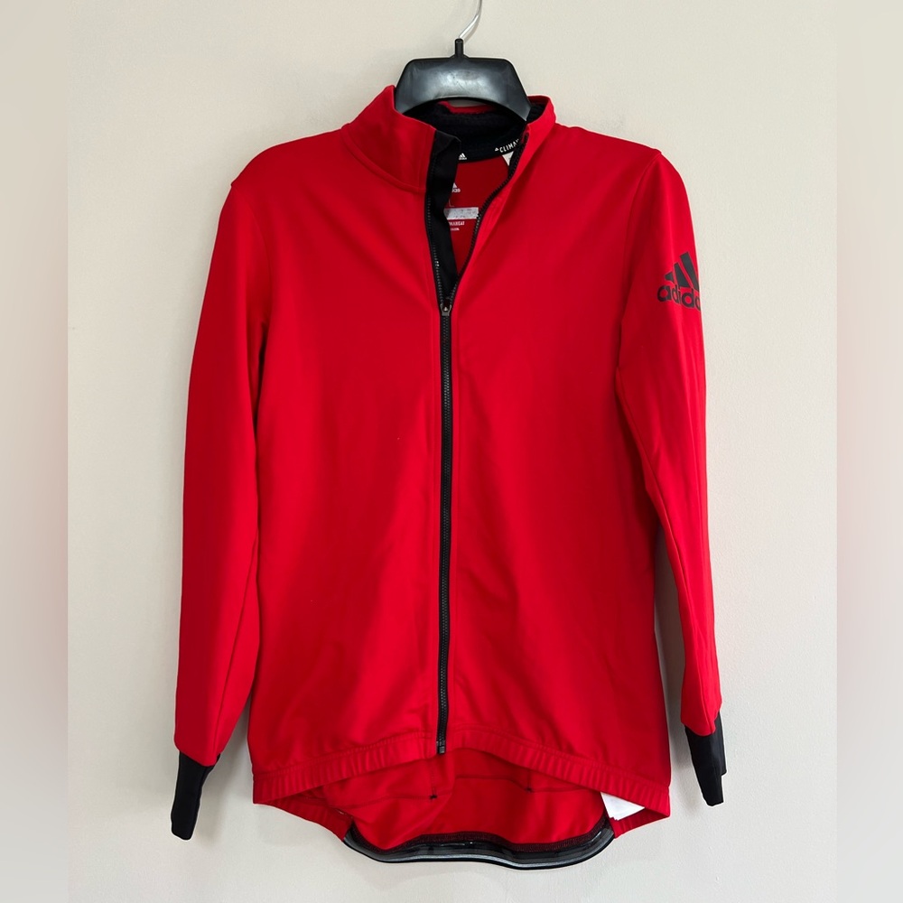 Adidas Women's Climaheat Winter Triathlon Cycling Jersey, Scarlet Red/Black, L - Picture 2 of 11